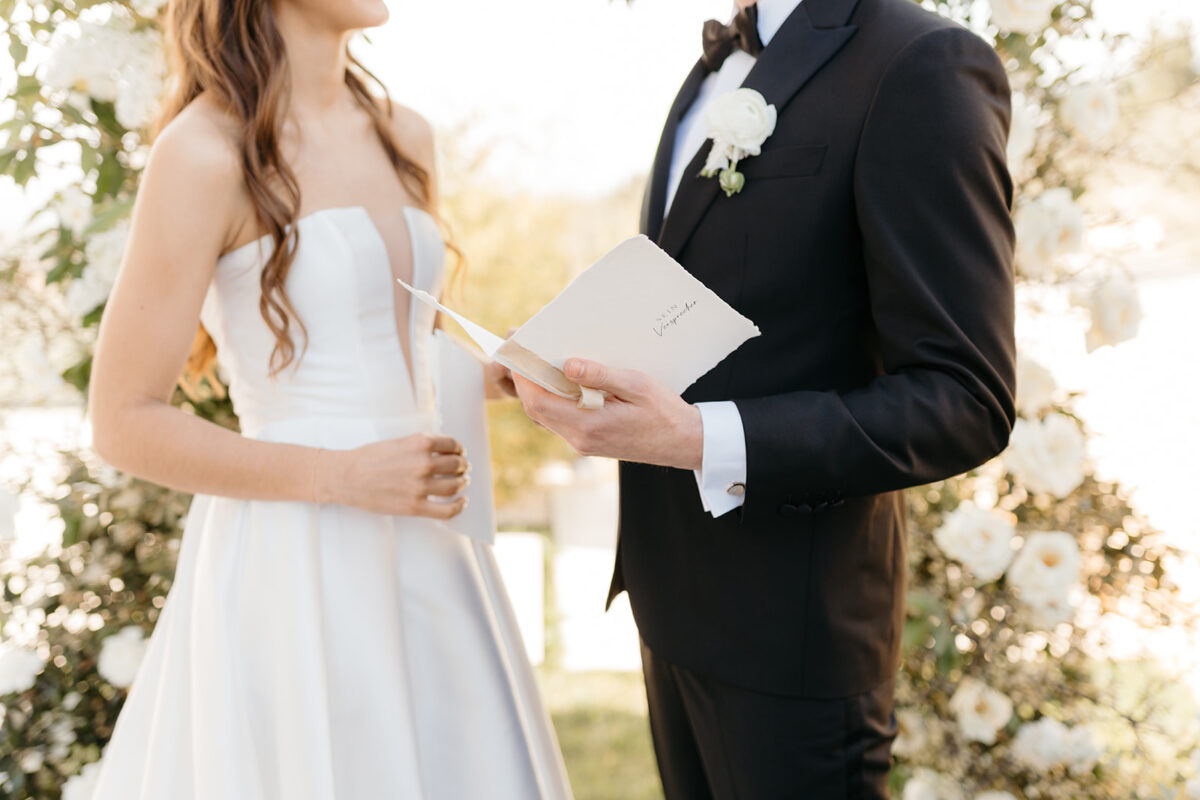 Ehegelübte bei einer Hochzeit zu zweit