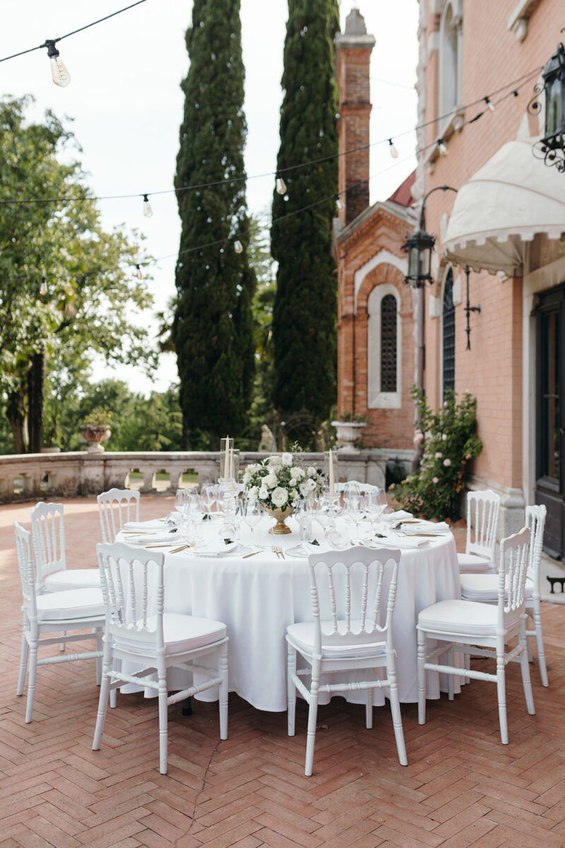 Hochzeitsessen auf der Schlossterrasse